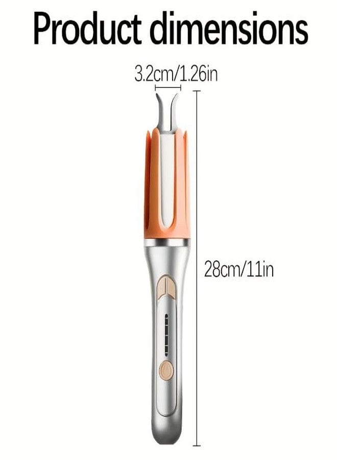 Abhsant Automatic Rotating Curler Easy With Comb & Hair Clips Self-Rotating Hair Curling Wand for All Types 3 Level Adjustment 2-Way Rotation Automatic Shut-Off(COPPER) - Image 2